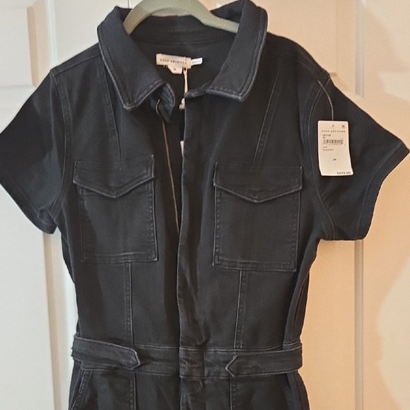 Good American Black Short Sleeve Jumpsuit - Picture 4 of 5